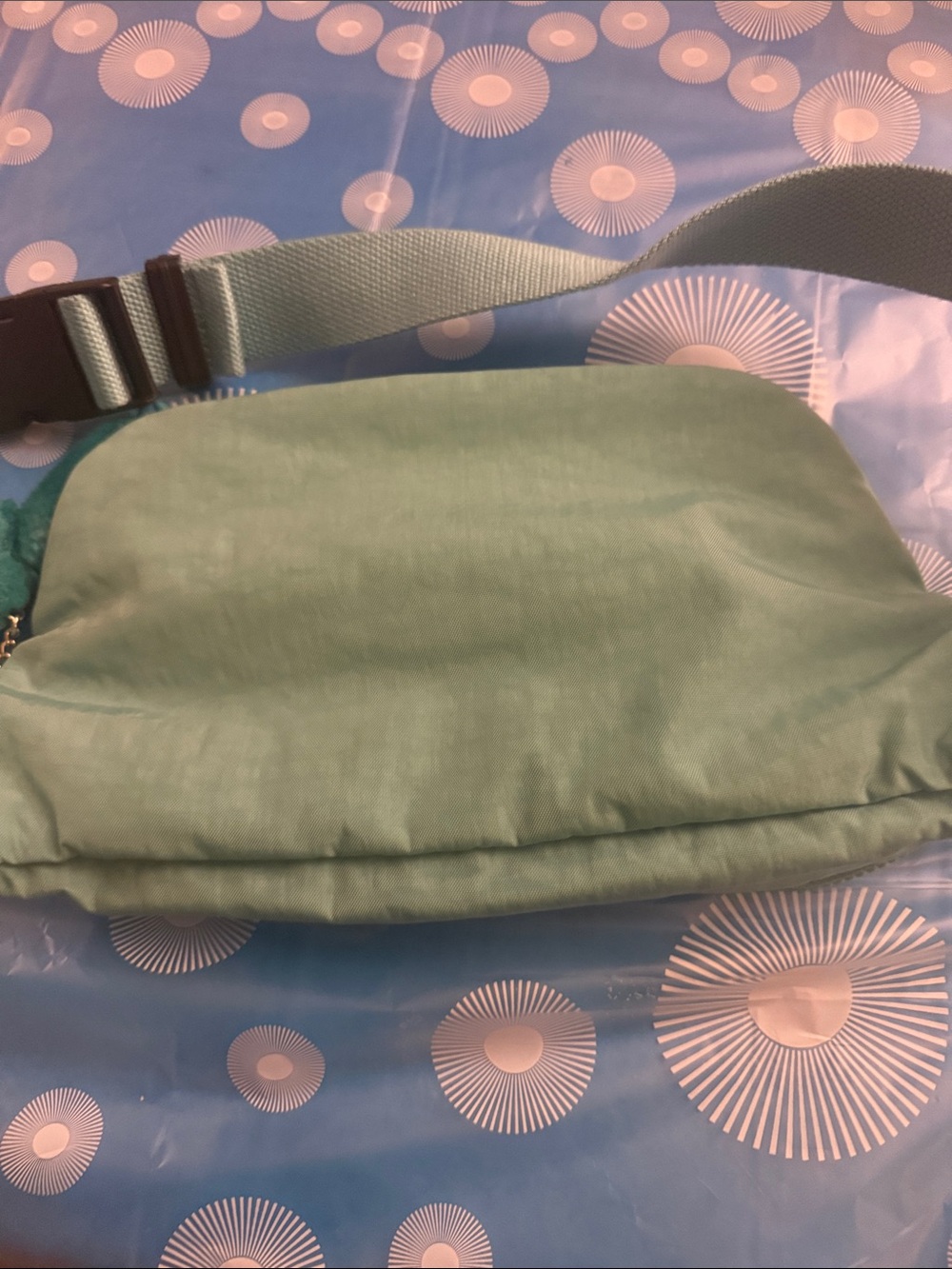 Kipling Teal Green Crossbody Sling with Monkey Charm - Picture 6 of 7